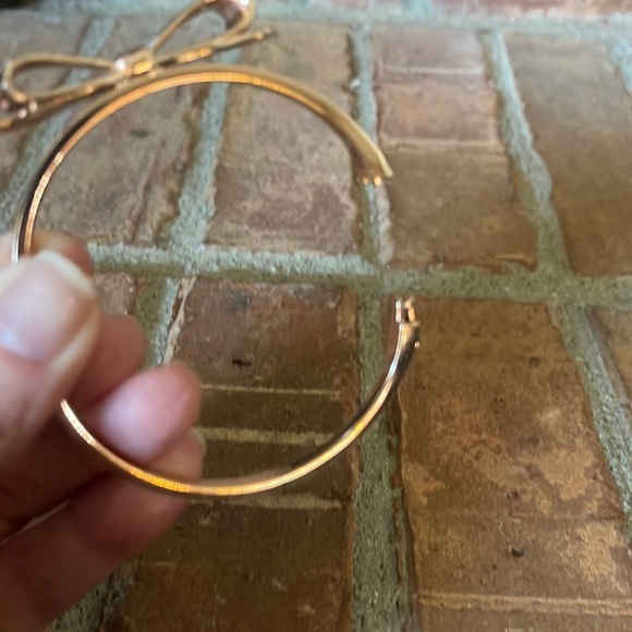 Kate Spade Rose Gold Tone Mini Bow Bangle Bracelet - Picture 4 of 5